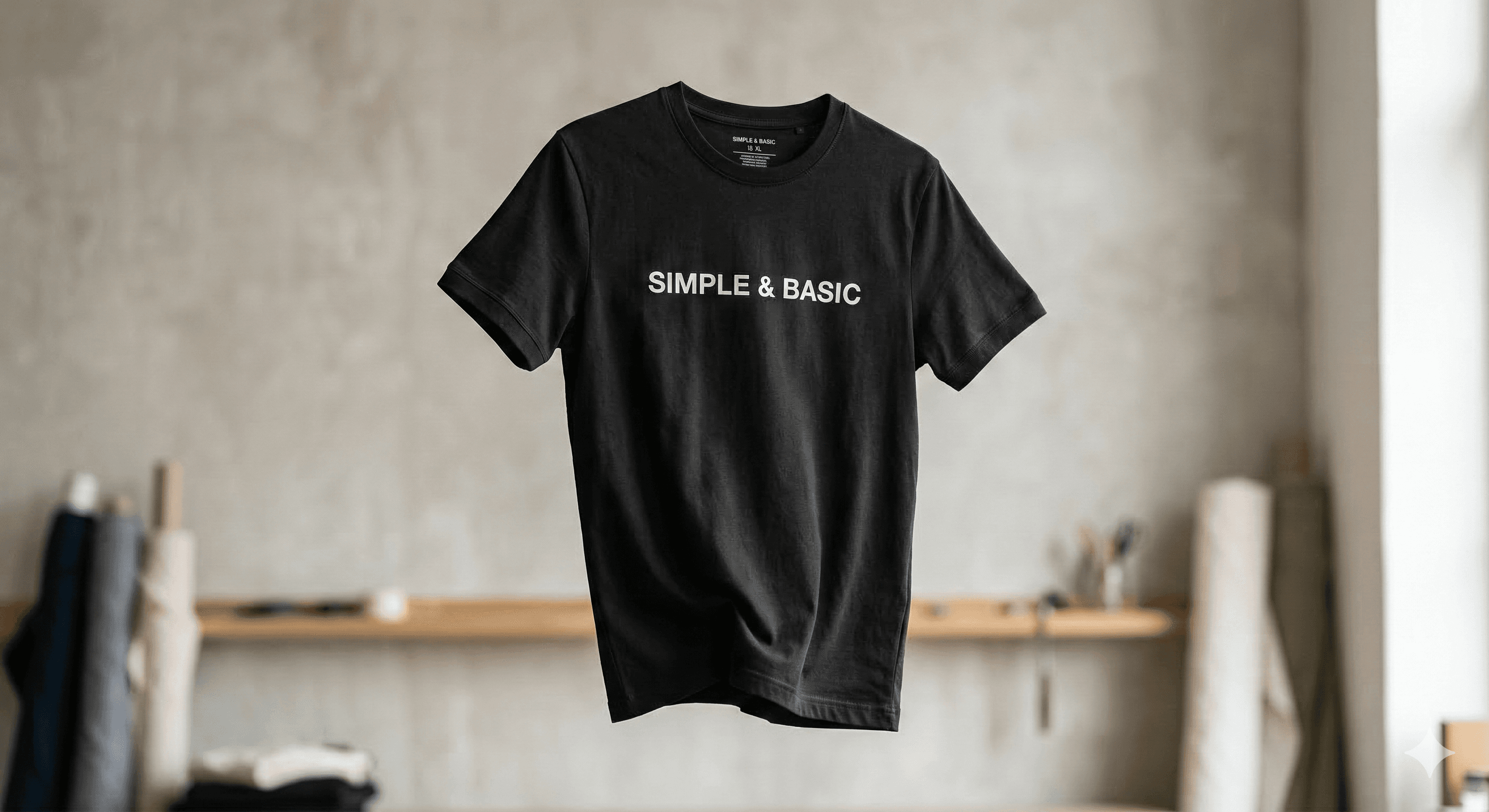 T-Shirt - AI-enhanced with studio-quality background