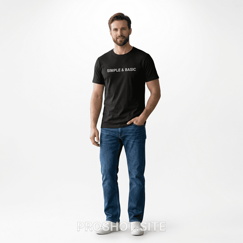 Original model photo - plain white background